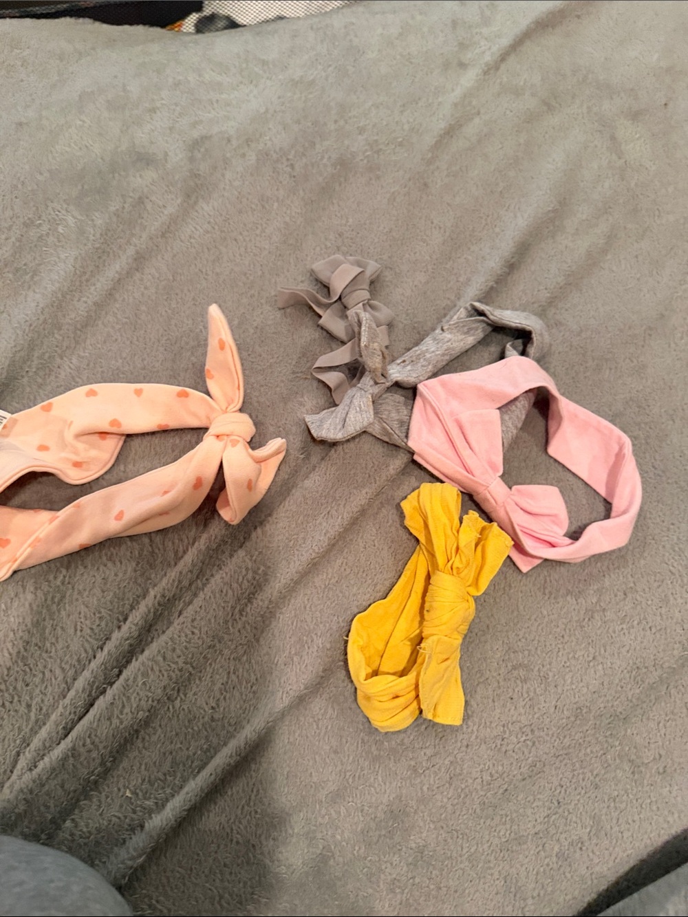 Kids Soft Knot Headbands - Pink, Gray, Yellow, Peach